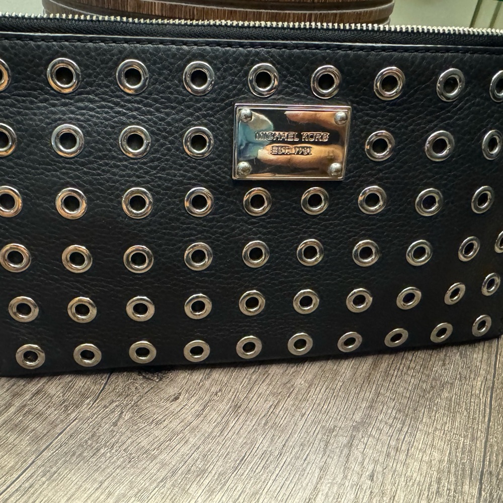 Michael Kors Black Eyelet Bag